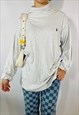 Vintage 90s Ralph Lauren Size L Roll Neck Sweatshirt in Grey