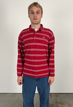 Vintage Lacoste Rugby Shirt Men's Red