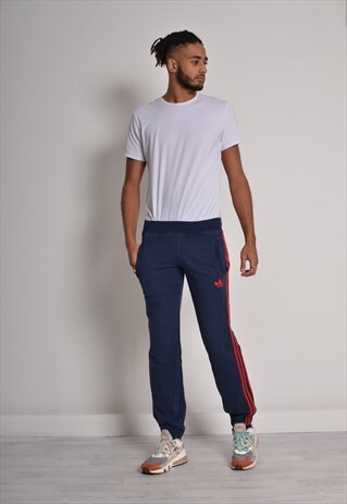 VINTAGE ADIDAS JOGGING BOTTOMS BLUE