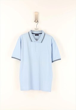 Vintage Champion Polo in Light Blue - L