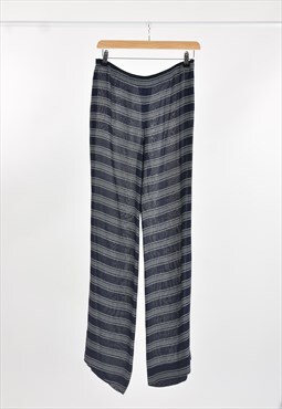 80's Vintage Emporio Armani Sheer Navy Blue Stripe Trouser