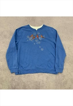 Vintage Christmas Sweatshirt Women's L