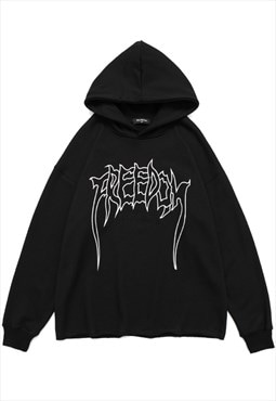 Kalodis Letter embroidered frayed hoodie