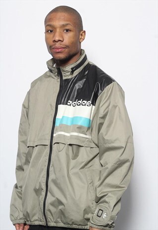 VINTAGE ADIDAS LOGO JACKET BEIGE