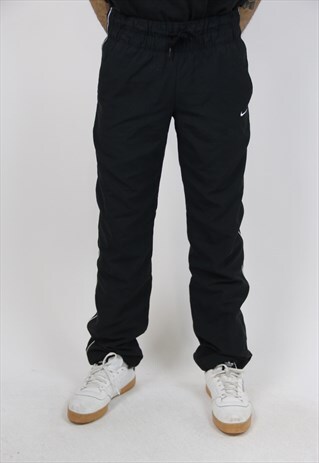 VINTAGE NIKE BLACK SOFT TRACKSUIT BOTTOMS