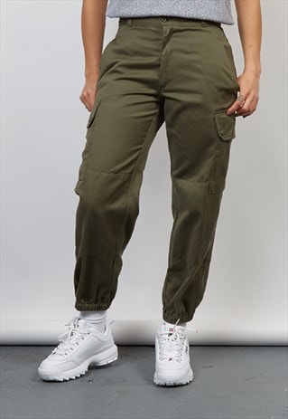 VINTAGE 90'S KHAKI CROP CARGO PANTS