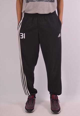 VINTAGE ADIDAS TRACKSUIT TROUSERS BLACK