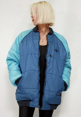 VINTAGE 90' CLASSIC UNISEX DOUBLE SIDE REEBOK BOMBER JACKET