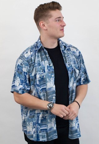 VINTAGE ABSTRACT PATTERN SHIRT