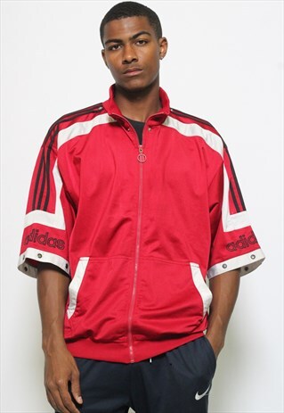 VINTAGE ADIDAS SHORT SLEEVE TRACK JACKET