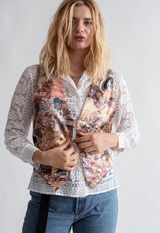 VINTAGE 80S PATTERNED BAROCCO VEST