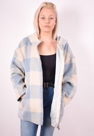 WOMENS VINTAGE JACKET LARGE BLUE 90S