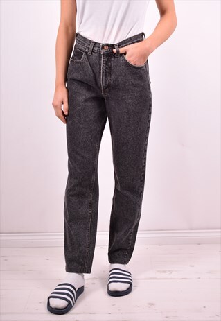 CALVIN KLEIN WOMENS VINTAGE JEANS W28 L29 BLACK 90'S