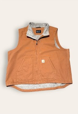 Vintage 00s Deadstock Beige Carhartt Sleeveless Jacket