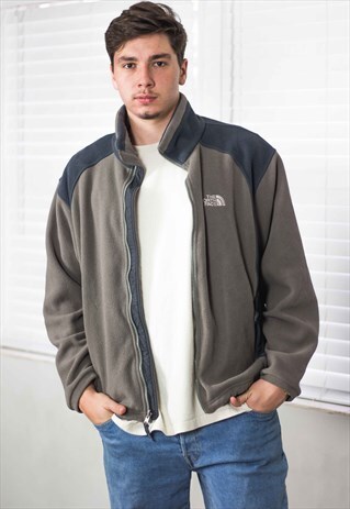 VINTAGE NORTH FACE JACKET FLEECE LOGO 90S M 21.8