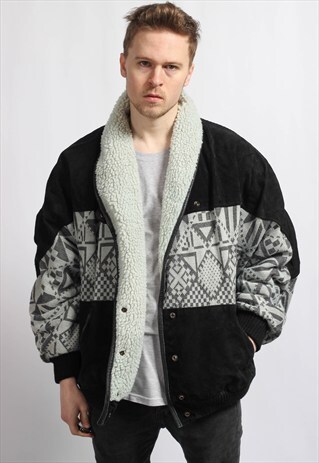 VINTAGE AZTEC NAVAJO SHERPA JACKET