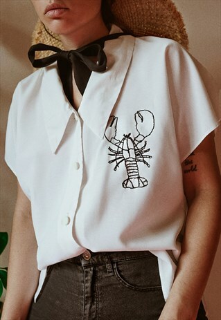 HAND EMBROIDERED WHITE SHIRT
