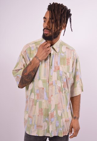 VINTAGE SHIRT CRAZY PRINT GREEN