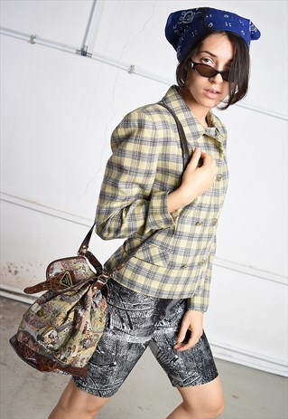 VINTAGE 90S TAPESTRY DRAWSTRING BAG IN MULTICOLOUR