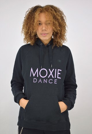 VINTAGE 90S CHAMPION BLACK 'MOXIE DANCE' HOODIE