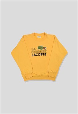Vintage 90s Chemise Lacoste Embroidered Sweatshirt in Yellow