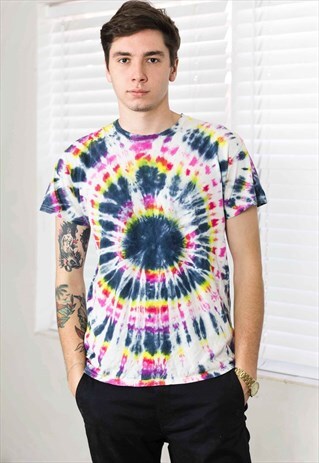 VINTAGE TIE DYE T-SHIRT LOGO 90S X 6.6