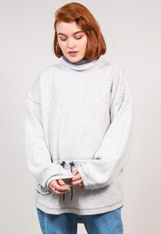 VINTAGE 90'S LIGHT GREY FLEECE JUMPER