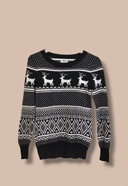 Vintage  Jumper Old Navy Christmas  in Black XS