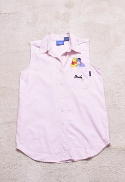 Women's Vintage 90s Disney Winnie The Pooh Pink Shirt