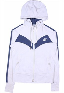 Nike 90's Spellout Zip Up Hoodie Medium White