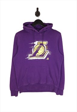 NBA LA Lakers Men's Hoodie In Purple Cotton Size Medium