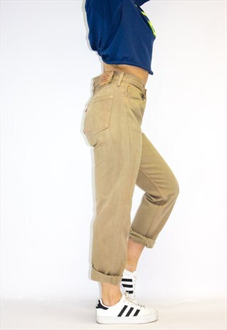 VINTAGE 90'S BEIGE BOYFRIEND FIT 501 LEVI JEANS