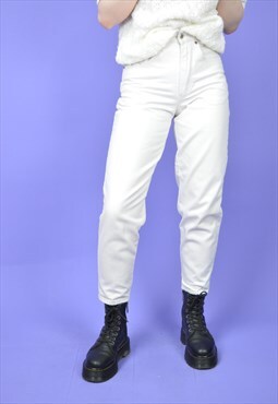 Vintage white denim jeans trousers