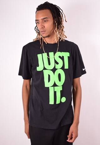 NIKE MENS VINTAGE T-SHIRT TOP XL BLACK 90S