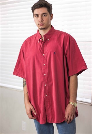 VINTAGE POLO RALPH LAUREN SHIRT LOGO 90S XXL 10.8