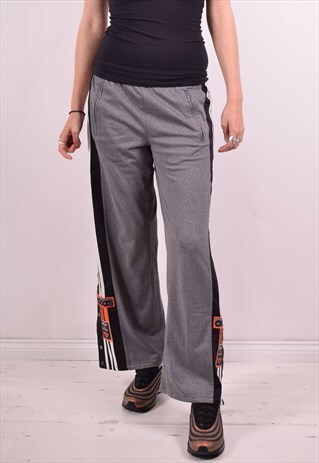 ADIDAS WOMENS VINTAGE TRACKSUIT TROUSERS W28 L28 GREY 90S