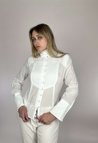 VINTAGE 00S RUFFLED REGENCY SHIRT