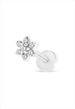 Surgical Steel Tragus Piercing Big Flower Design