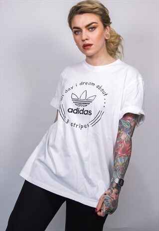 VINTAGE ADIDAS THREE STRIPES BAND T-SHIRT