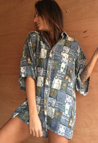 OVERSIZED RETRO 90S 80S VINTAGE UNISEX FESTIVAL SHIRT