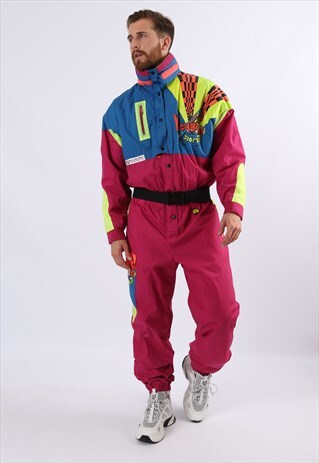 VINTAGE 90'S LE CYGNE FULL SKI SUIT SNOW UK XL 44 - 46" (6BK