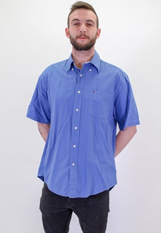 VINTAGE TOMMY HILFIGER SHIRT IN BLUE MEDIUM