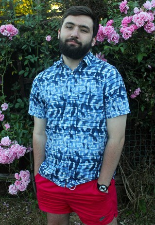 VINTAGE ICEBERG JEANS PATTERNED SHIRT