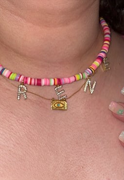 Personalised Colourful Beaded Name Necklace