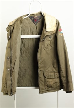 Vintage Tommy Hilfiger Denim Padded Jacket Khaki