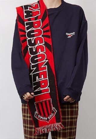 VINTAGE RED/BLACK FORZA ROSSONERI FOOTBALL SCARF