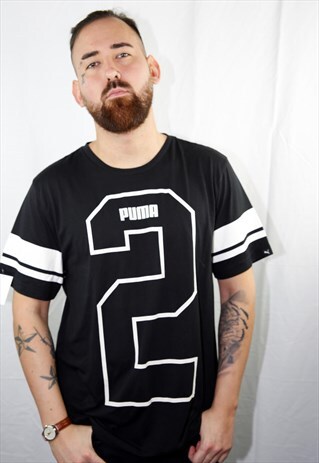 VINTAGE BLACK PUMA RETRO SPORT TEE