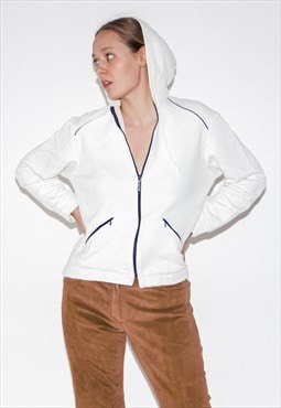 Vintage Y2K classic hoodie in white