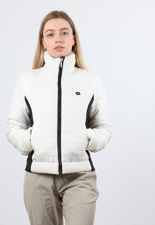 VINTAGE LOTTO SMALL WHITE PADDED JACKET