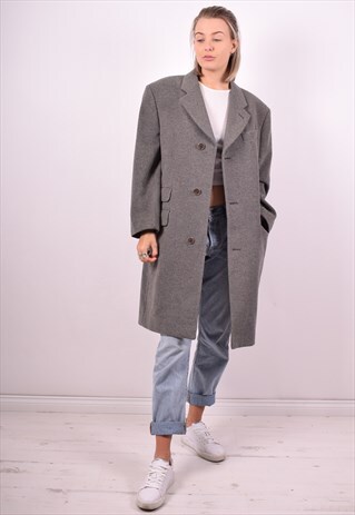 FERRE WOMENS VINTAGE COAT MEDIUM GREY 90'S